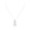 Image 1 : 14KT White Gold 0.40 ctw Diamond Chandelier Pendant with Chain