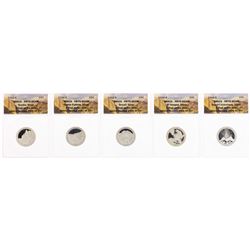 Lot of (5) 2012-S Proof Silver America Beautiful Quarter Coins ANACS PR70 DCAM