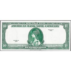 1929 Ten Unit American Bank Note Test Note