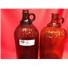Image 2 : 2 Vintage Purex Half Gallon 2 Quart Amber Glass Bottles 1940s-1950's