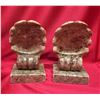 Image 2 : White Spode Bowl from England and a pair of Marble Bookends