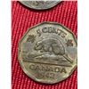 Image 2 : Lot of 26 1942 Tombac Canadian 5 Cent Coins