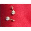 Image 2 : 14k Gold Pearl Earrings