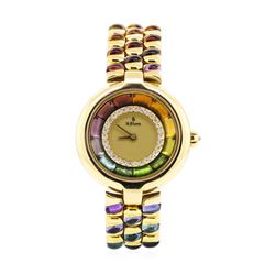 H. Stern 18KT Yellow Gold Lady's Custom Rainbow Gemstone Wristwatch