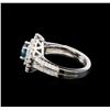 Image 3 : 14KT White Gold 1.07 ctw Diamond Ring