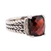 Image 2 : David Yurman 3.10 ctw Garnet and Diamond Ring - Silver