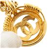 Image 4 : Chanel Gold Chain Link CC Round Drop Pendant Necklace 94P