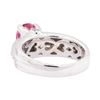 Image 3 : 2.56 ctw Pink Tourmaline And Diamond Ring - 18KT White Gold
