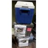 Image 1 : 3 BINS, ASSORTED MOVIE PROPS & COLEMAN COOLER
