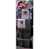Image 1 : MOVIE PROP LOT - BASKET OF TOYS, BOXING GLOVES & 4 BINS