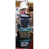 Image 1 : MOVIE PROP LOT- RACE CAR LAMP & 3 TOTES