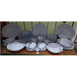 APPROX 56 PIECE JOHNSON BROS. "GREY DAWN" DINNER SET