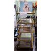 Image 1 : MOVIE PROP - DOUGHNUT SHOP ROLLING RACK W/TRAYS & PICTURES