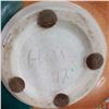 Image 2 : SALT GLAZED POTTERY LIDDED BOWL - SIGNED