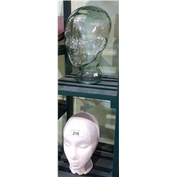 TWO MANNEQUIN HEADS
