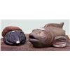 Image 1 : STONE FISH GARDEN ORNAMENT & HEDGEHOG FOOT SCRAPER - MOVIE PROP