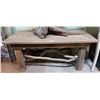 Image 1 : CUSTOM RECLAIMED WOOD W/DRIFTWOOD ACCENTS COFFEE TABLE