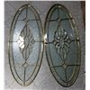 Image 1 : TWO BEVELLED GLASS OVAL WINDOWS