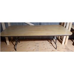 HEAVY DUTY FOLDING TABLE - WOOD W/METAL LEGS