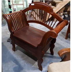 LARGE MAHOGANY EMPIRE STYLE ENTRANCE BENCH