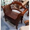 Image 1 : LARGE MAHOGANY EMPIRE STYLE ENTRANCE BENCH