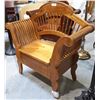 Image 2 : OAK EMPIRE STYLE ENTRANCE BENCH