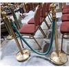 Image 2 : PAIR BRASS ROPE STANCHIONS