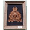 Image 1 : FRAMED COPPER EMBOSSED RCMP LOGO