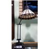 Image 1 : TIFFANY STYLE STAINED GLASS TABLE LAMP - MOVIE PROP