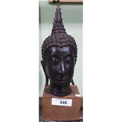 LARGE METAL BUDDIST BUST