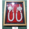 Image 1 : PAIR WWII NAZI EPAULETS IN DISPLAY BOX - REPRODUCTION