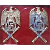 Image 2 : WWII NAZI PIN & SHOULDER BARS IN DISPLAY CASE - REPRODUCTION