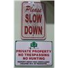 Image 1 : ROAD SIGN & PRIVATE PROPERTY SIGN