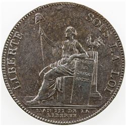 FRANCE: AE 2 sols, 1791. AU
