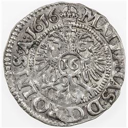 BRUNSWICK-HARBURG: Wilhelm VI August, 1603-1642, AR 1/16 thaler, 1616. EF