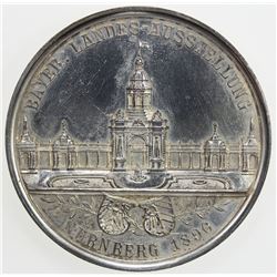 NUREMBERG: AE medal (52.67g), 1896. AU