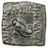 Image 1 : INDO-GREEK: Menander I, ca. BC 155-130, AE square chalkon (2.99g). VF