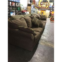 NEW Microfiber Choco Sofa, Love Seat and Sofa Chair Set w/ Throw Pillows