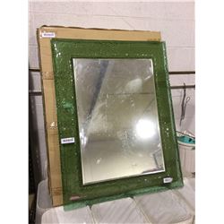 Green Framed Mirror