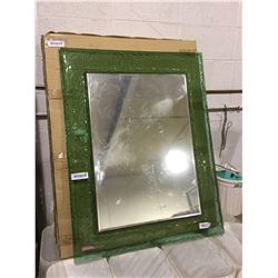 Green Framed Mirror