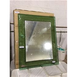 Green Framed Mirror