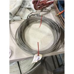 Roll of 1/4 inch cable x 55 ft with hook new