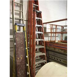 Orange 10 foot fiberglass step ladder