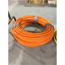 Lot of orange floor heating water line