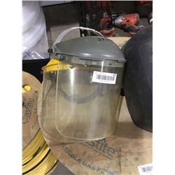 grey grinding face shield