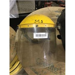 yellow grinding face shield