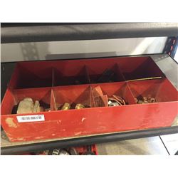 Red container with fittings