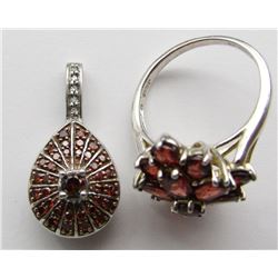 STERLING PENDANT AND RING SET