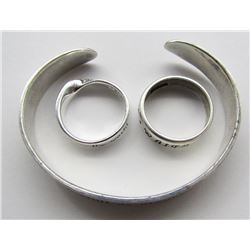 LOVE INSCRIBED STERLING SILVER LOT: