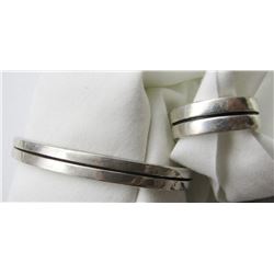 MENS/WOMENS STERLING CUFF & RING